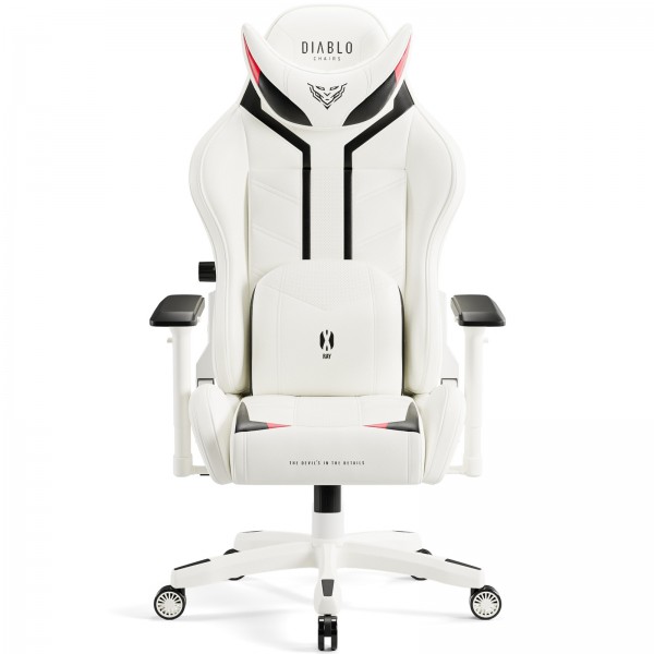 Krzesło dla graczy Diablo X-Ray King Size biało-czarny