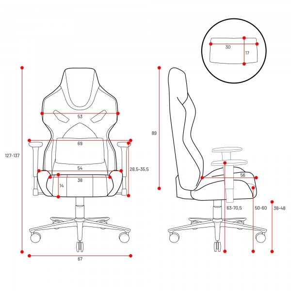 Fotel do gamingu Diablo X-Fighter Normal Size czarny