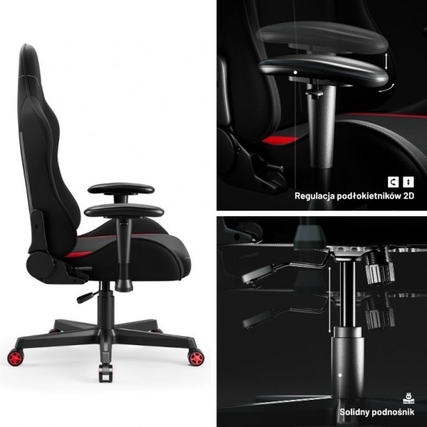 Fotel do gamingu Diablo X-St4rter czarno-czerwony
