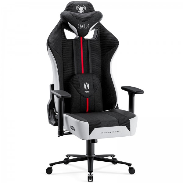 Fotel gamingowy Diablo X-Player 2.0 King Size czarno-biały
