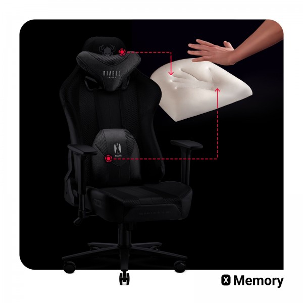 Fotel gamingowy Diablo X-Player 2.0 King Size czarno-biały