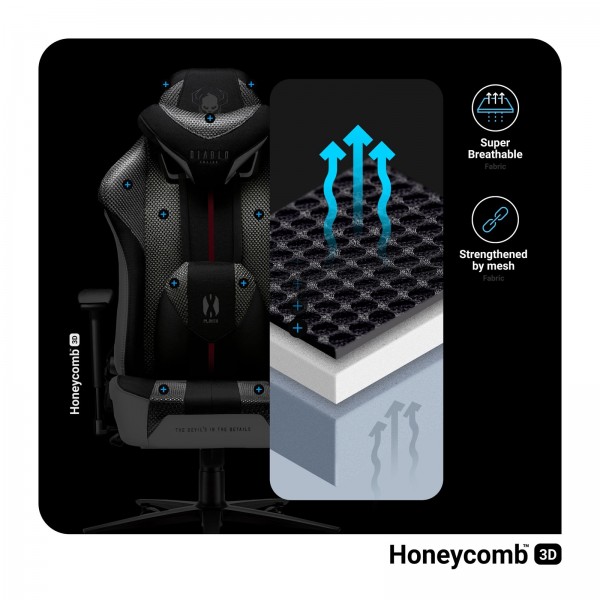 Fotel gamingowy Diablo X-Player 2.0 King Size czarno-biały