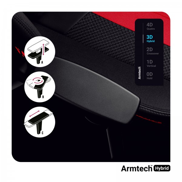 Fotel gamingowy Diablo X-Player 2.0 Normal Size karmazynowo-antracytowy
