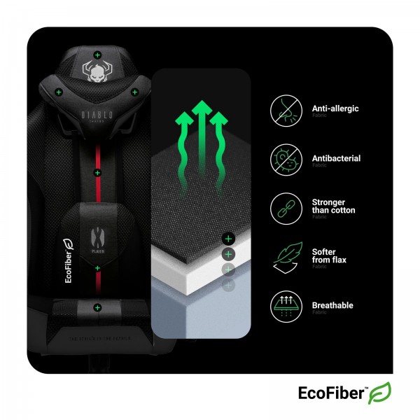 Fotel gamingowy Diablo X-Player 2.0 Normal Size czarno-biały