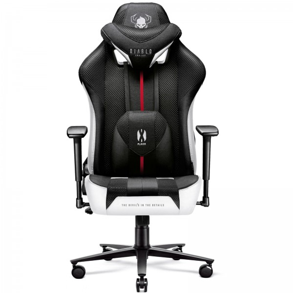 Fotel gamingowy Diablo X-Player 2.0 Normal Size czarno-biały