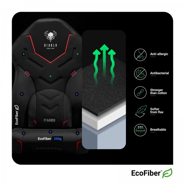 Krzesło do gamingu Diablo X-Gamer 2.0 Normal Size Dark Obsidian