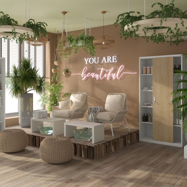 Przesuwna szafa biurowa Eco Design Kuba 90x40x185 cm biały/dąb sonoma