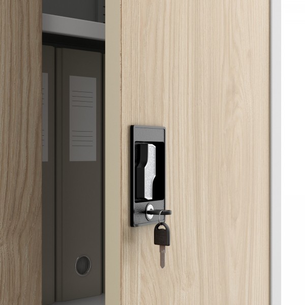 Szafka biurowa Eco Design Beata 90x40x93 cm biały/dąb sonoma