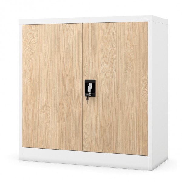 Szafka biurowa Eco Design Beata 90x40x93 cm biały/dąb sonoma
