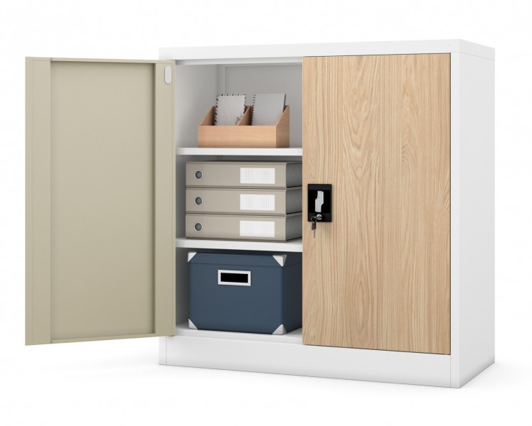 Szafka biurowa Eco Design Beata 90x40x93 cm biały/dąb sonoma
