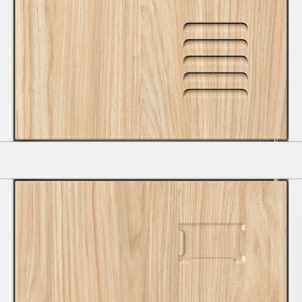 Szafa socjalna 6-drzwiowa Eco Design Igor 90x45x185 cm biały/dąb sonoma