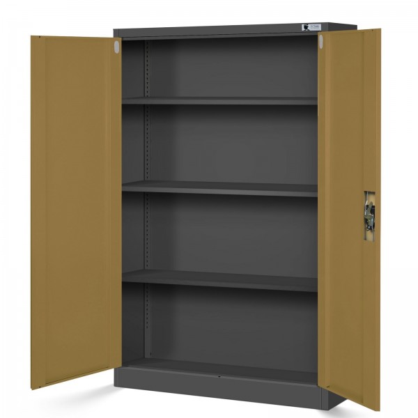 Szafa biurowa Eco Design Kevin 90x40x140 cm antracyt/orzech