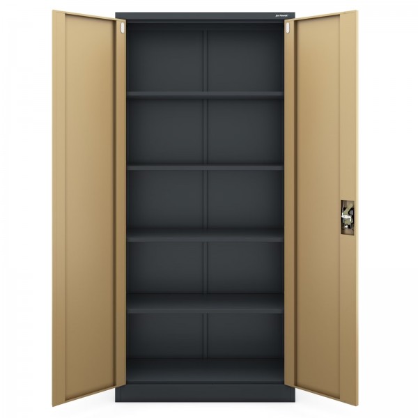 Szafa biurowa Eco Design Jan H 90x40x195 cm antracyt/orzech