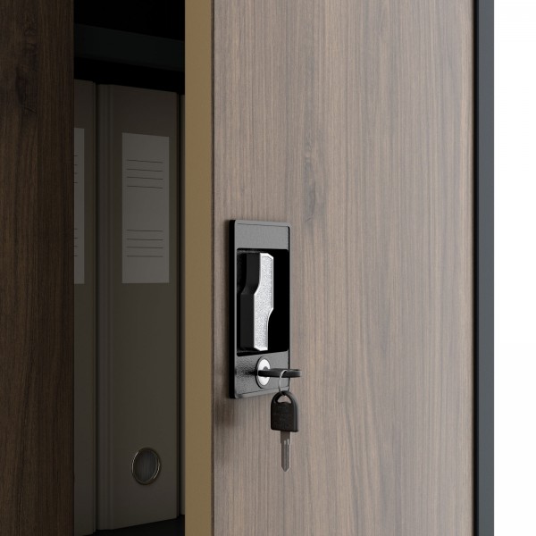 Szafka biurowa Eco Design Beata 90x40x93 cm antracyt/orzech