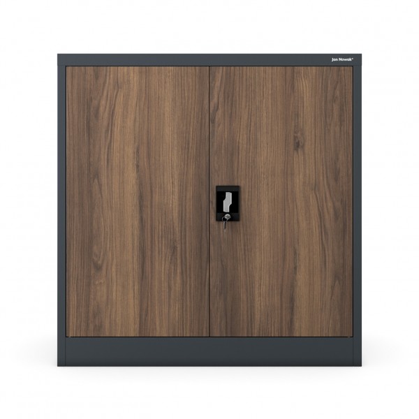 Szafka biurowa Eco Design Beata 90x40x93 cm antracyt/orzech