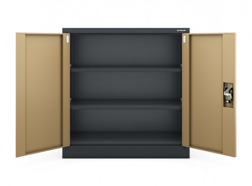 Szafka biurowa Eco Design Beata 90x40x93 cm antracyt/orzech