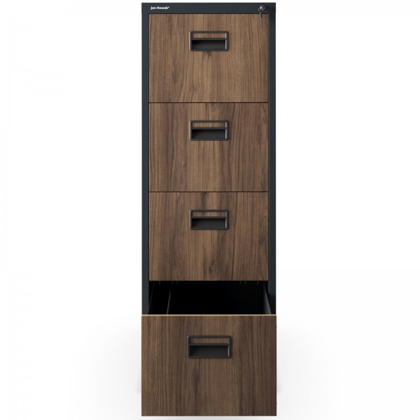 Szafka kartotekowa Eco Design Sara V4, 46x62x132 cm, antracyt/orzech
