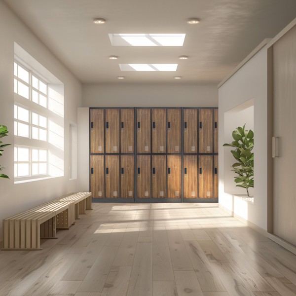 Szafa socjalna 6-drzwiowa Eco Design Igor 90x45x185 cm antracyt/orzech