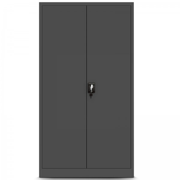 Dwudrzwiowa szafa aktowa z sejfem Tomasz 90x45x185 cm antracyt