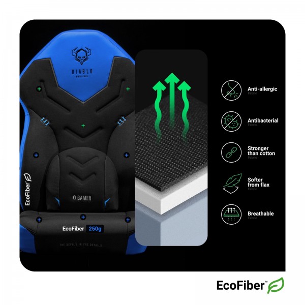 Krzesło do gamingu Diablo X-Gamer 2.0 Normal Size Cool Water