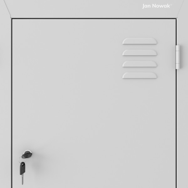 Szafa socjalna czterokomorowa Julia 80x45x185 cm szara