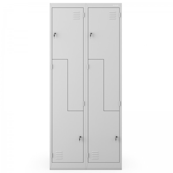 Szafa socjalna czterokomorowa Julia 80x45x185 cm szara