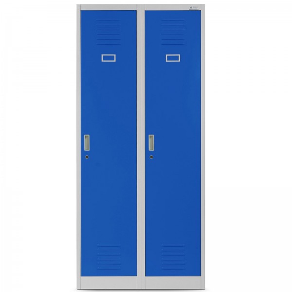 Szafa socjalna czterokomorowa Kacper 80x50x180 cm szary/niebieski