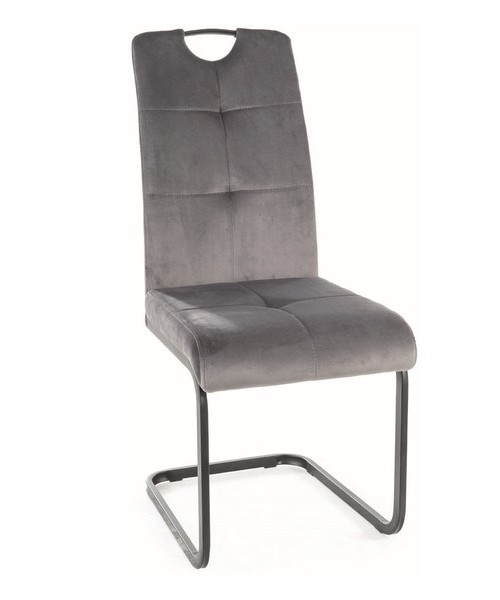 Krzesło na czarnych płozach Axo Velvet