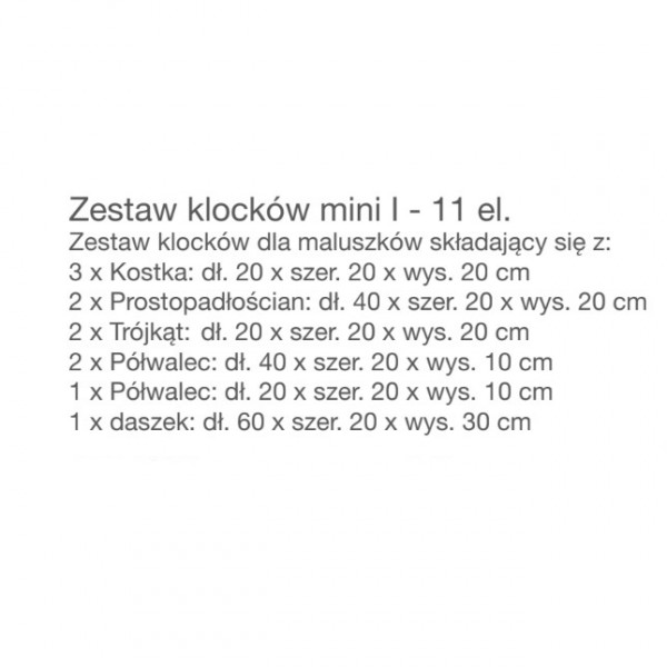 Piankowe klocki do żłobka - zestaw Mini I 4641614