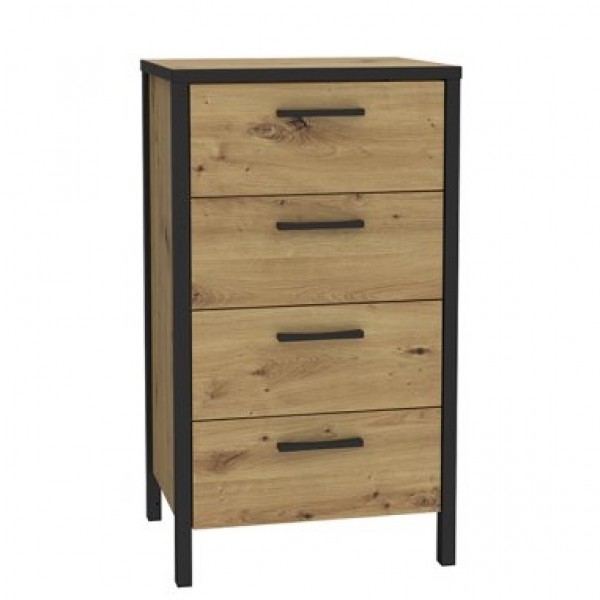 Wąska komoda z 4 szufladami loft Kirikus 214