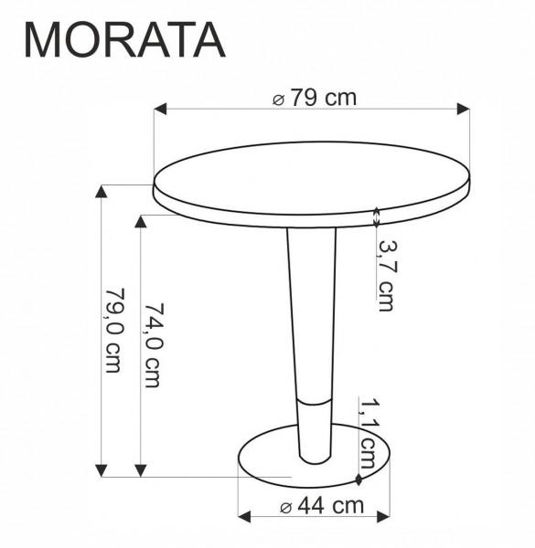 Okrągły stół na jednej nodze Morata