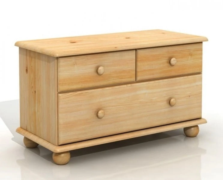 Komoda sosnowa Emil 2+1 XL na kulach
