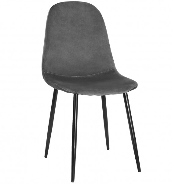 Krzesło jadalniane z zaokrąglonym siedziskiem Como aksamit