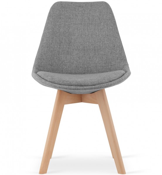 Krzesło z drewnianymi nogami i poduszką Nori materiał