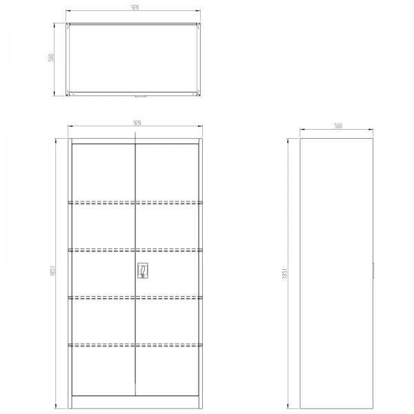 Metalowa szafa warsztatowa Bruno 92x50x185 cm antracyt/czerwony