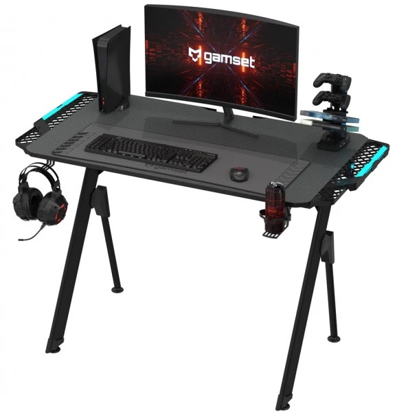 Biurko gamingowe z oświetleniem Gamset Falcon 1.0