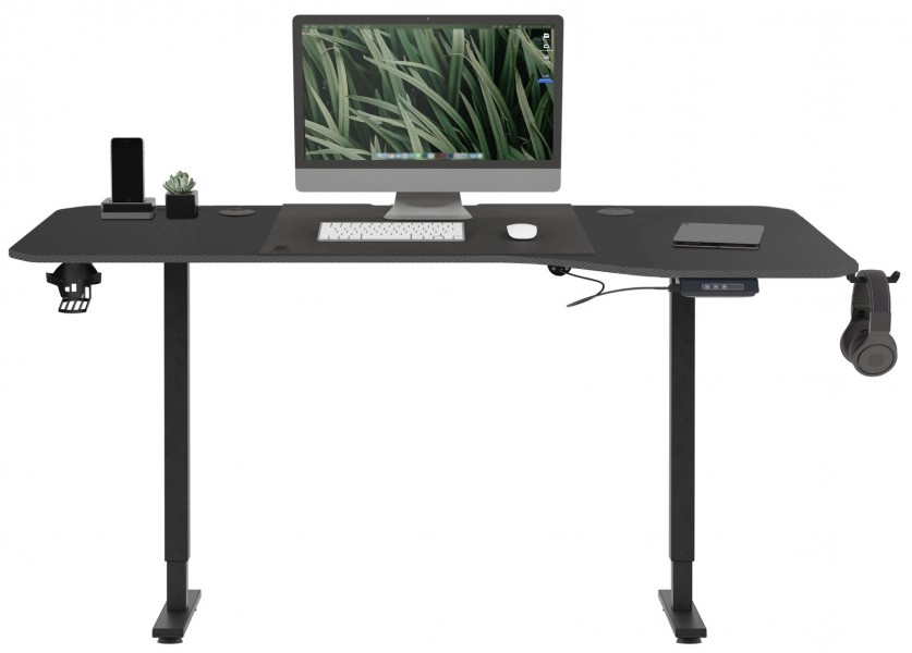 Biurko pracownicze z elektryczną regulacją wysokości Ella 160x75 cm czarne