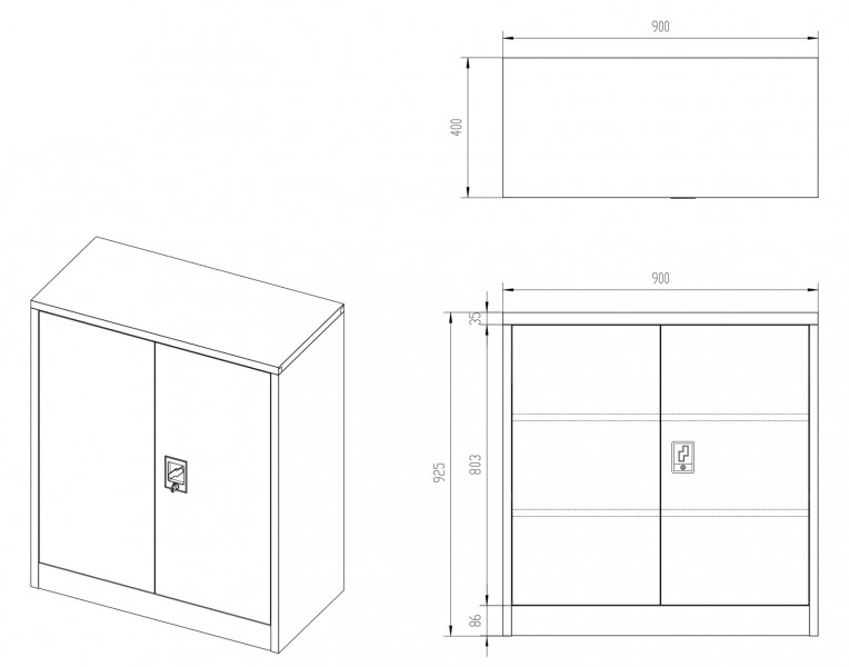 Szafka biurowa Fresh Style Beata 90x40x93 cm pudrowy róż