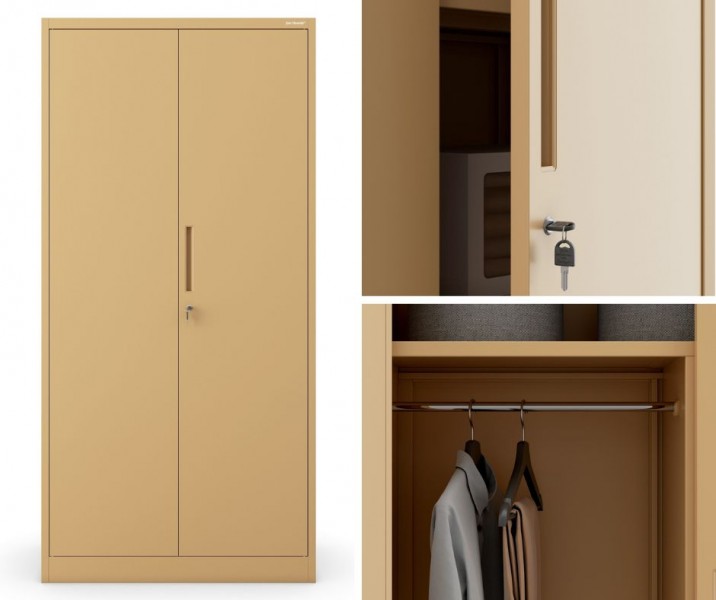 Socjalna szafa ubraniowa Dawid Fresh Style 90x45x185 cm beżowa
