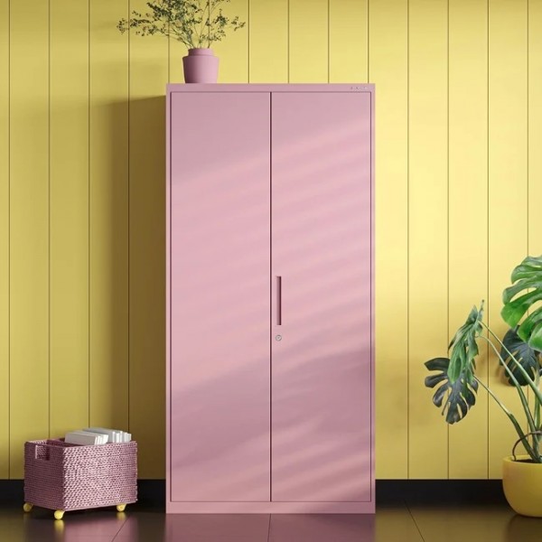 Socjalna szafa ubraniowa Dawid Fresh Style 90x45x185 cm pudrowy róż