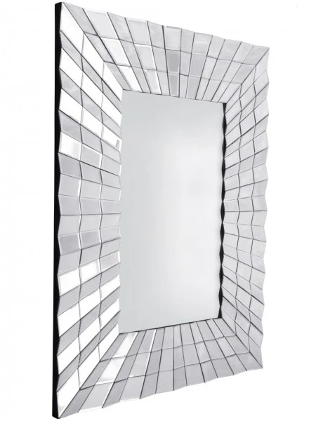 Lustro ścienne z ramą o geometrycznych wzorach Galante 140/80 cm
