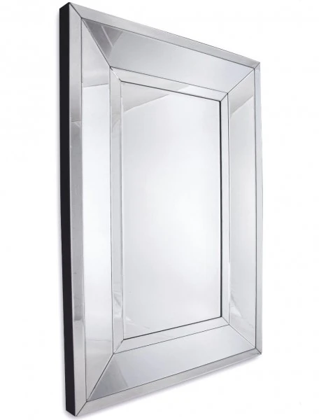 Lustro ścienne o prostej ramie ułożonej pod kątem Ava 140/70 cm