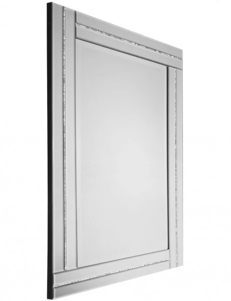 Lustro ścienne o prostej ramie z kryształkami Ariana 90/60 cm