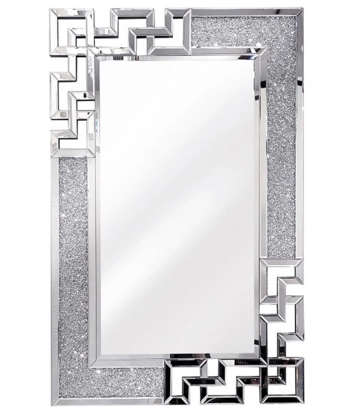 Ozdobne lustro w stylu glamour Prato 120/80 cm z kryształkami