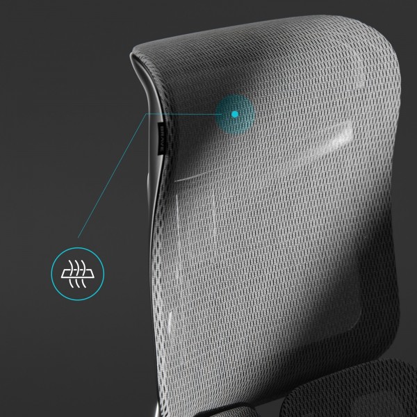 Ergonomiczny fotel z regulowanym podnóżkiem Brave V-Kinetic czarny