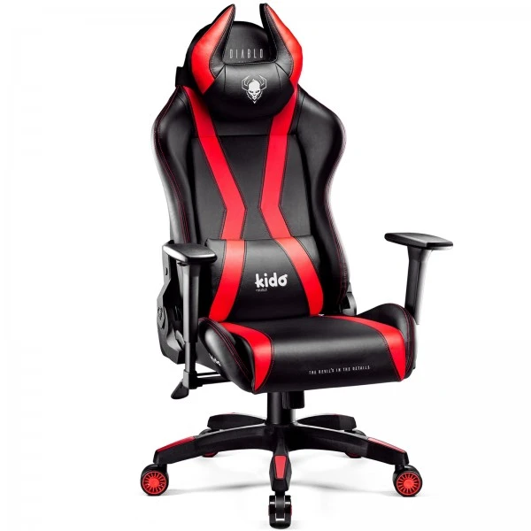 Młodzieżowe krzesło gamingowe Diablo X-Horn 2.0 Kids Size czarno-czerwony