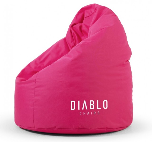 Dziecięca pufa gamingowa z granulatem Diablo Chairs, różowa