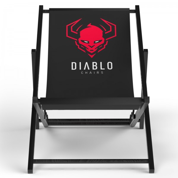 Składany leżak ogrodowy Diablo czarny