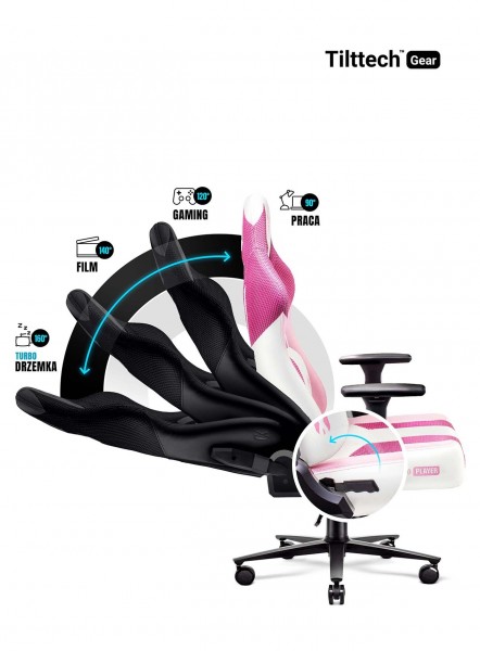 Fotel gamingowy Diablo X-Player 2.0 Normal Size Marshmallow Pink