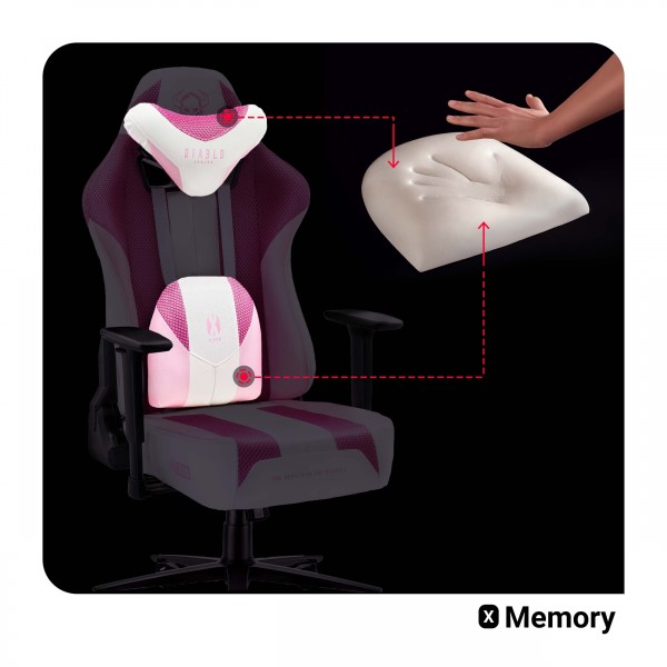 Fotel gamingowy Diablo X-Player 2.0 Normal Size Marshmallow Pink